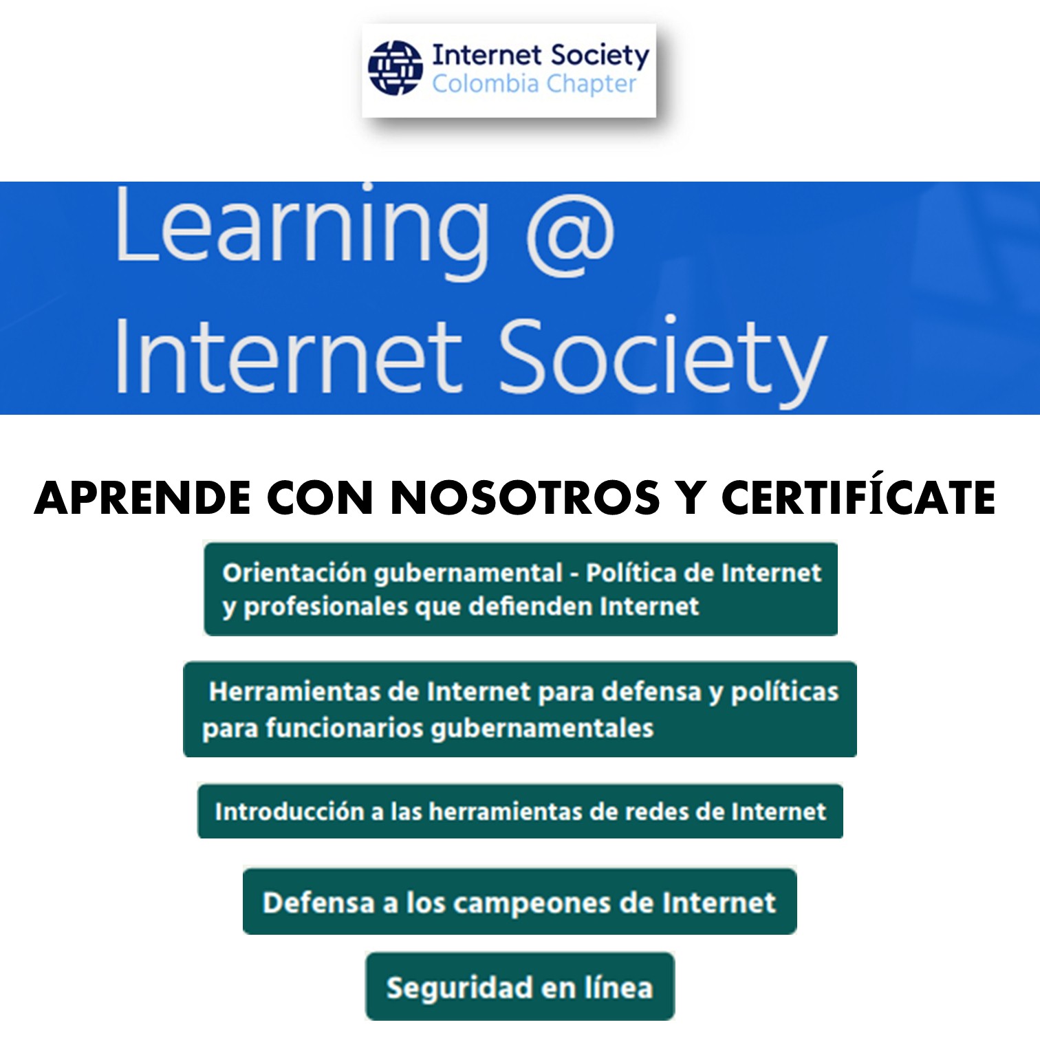 imagen alusiva a Certificaciones ISOC 2023 Portal Learning